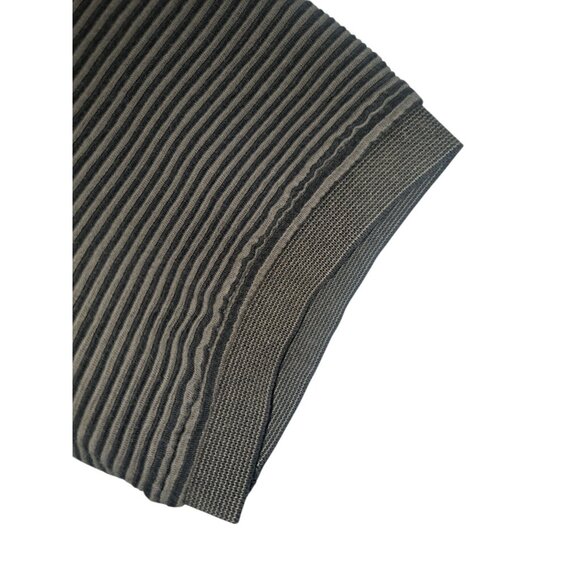 Geoffrey Beene Mens XL Polo Shirt Black Gray Micro Stripe Casual Short Sleeve - Picture 6 of 6